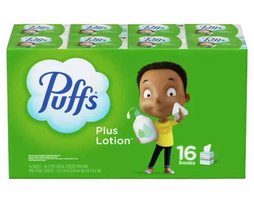 Puffs Plus, Lotion Two-Ply Facial Tissues