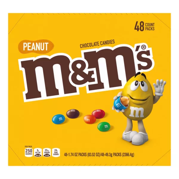 Peanut M&M's, Made with Real Milk Chocolate, 48 pk.