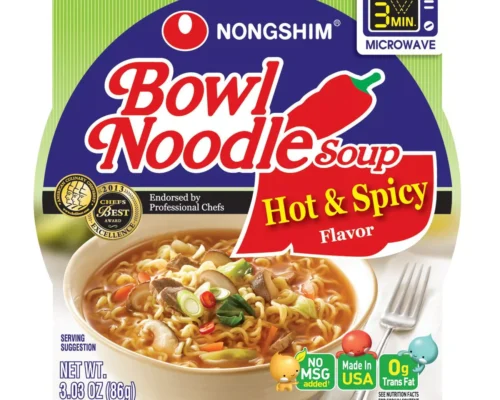 Product of Nong Shim Hot & Spicy Bowl Noodle Soup, 12 pk./3.03 oz.
